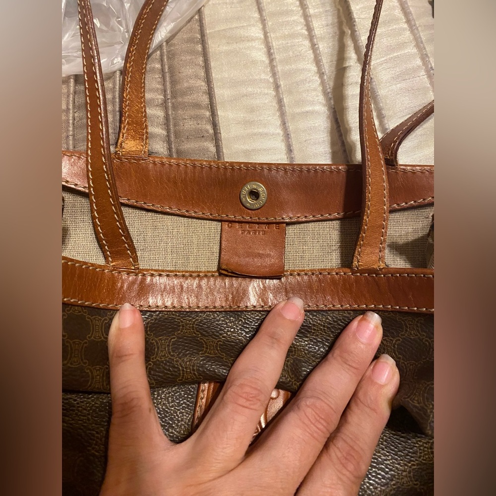 Celine - VINTAGE - GUC - Macadam Brown Patterned Tote - Picture 15 of 16